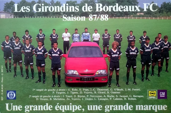 GIRONDINS de BORDEAUX 1987-88.