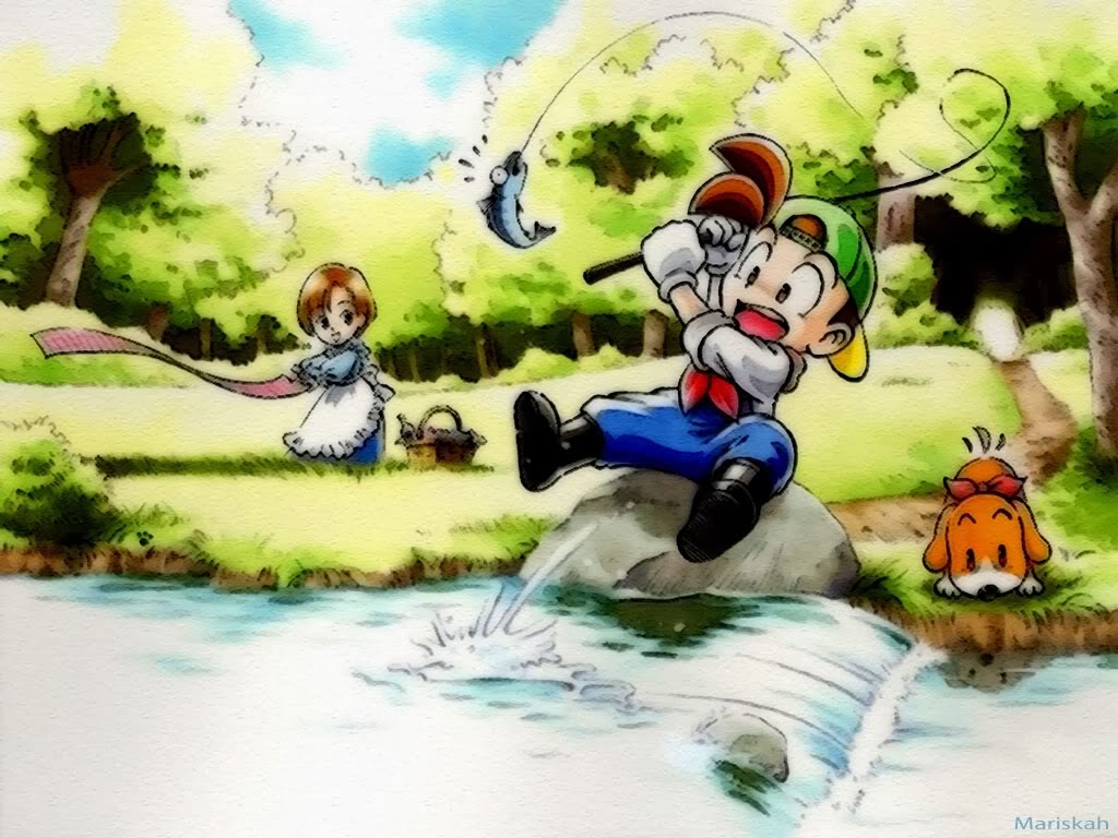 Wallpaper Harvest Moon Back To Nature ( Elly & Player ) - Harvest Moon