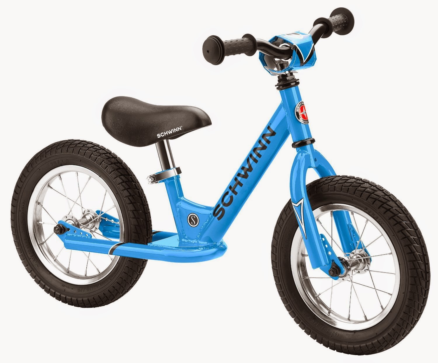 Schwinn 12" Balance Bike in Blue, picture, review, with unique foot-to-floor frame design, teaches balance, steering and control