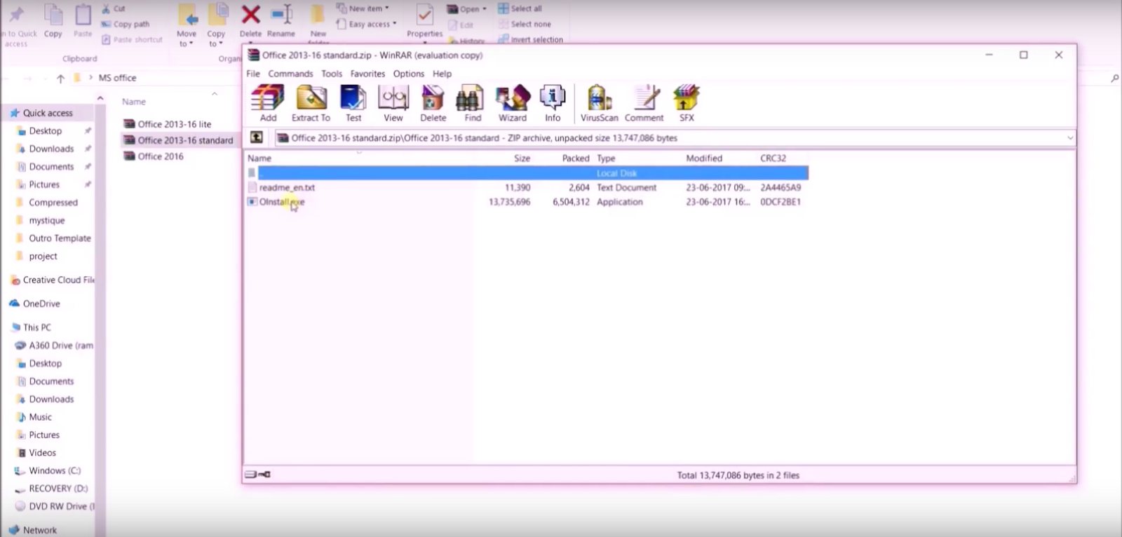 office 2013 versions