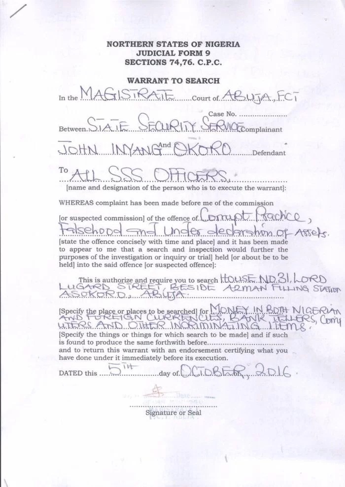 DSS Corrupt Judges Invasion: See Copies Of Court ISSUED Search Warrants Against The Judges DSS Corrupt Judges Invasion: See Copies Of Court ISSUED Search Warrants Against The Judges