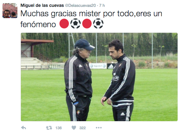 Jugadores y ex jugadores despiden a Martín Monreal en redes sociales 