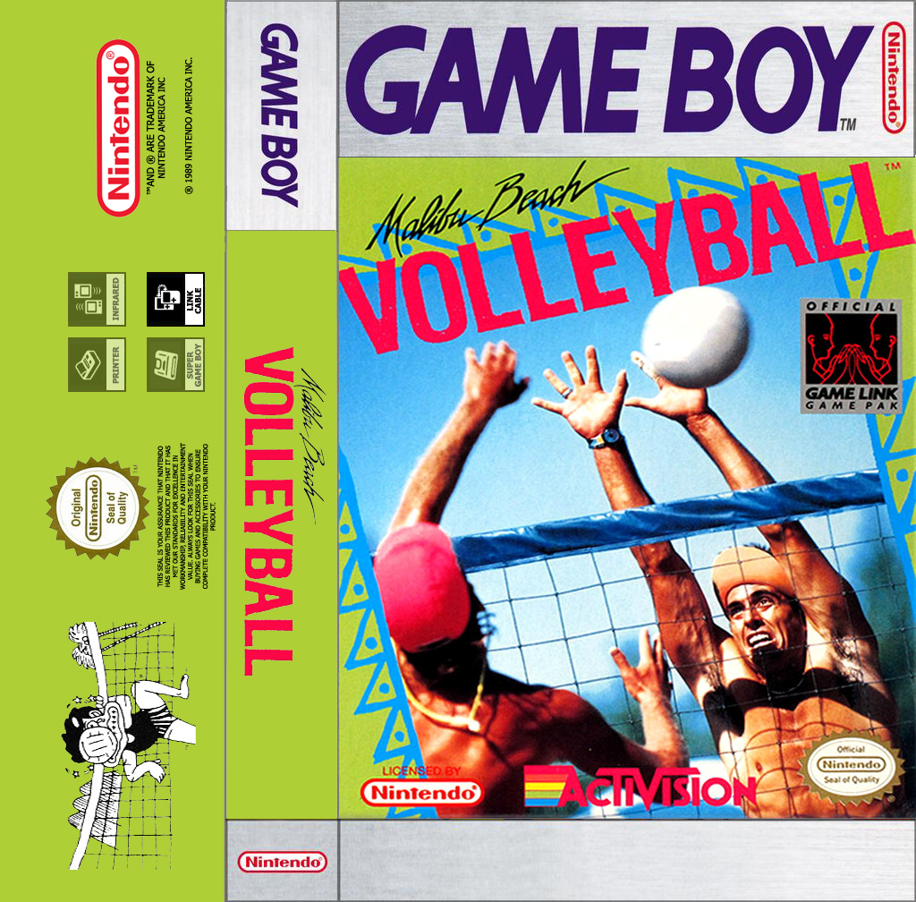 Solo una partida mas Malibu beach volleyball Game boy cassette cover