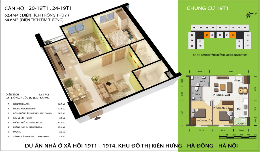 mặt bằng nhà ở xã hội lucky house kiến hưng hà đông