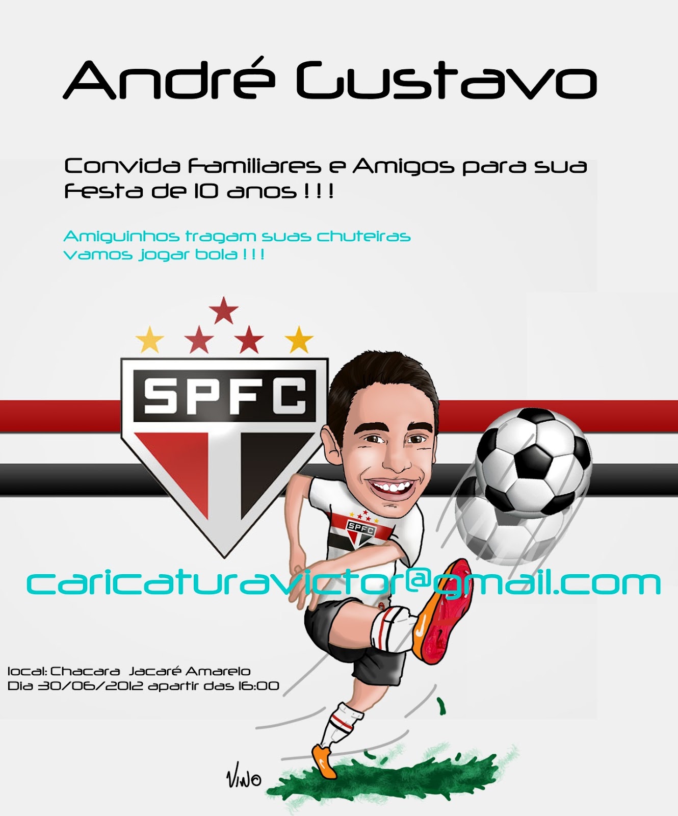 Caricaturas do Vino: Convite para Aniversário de 10 Anos