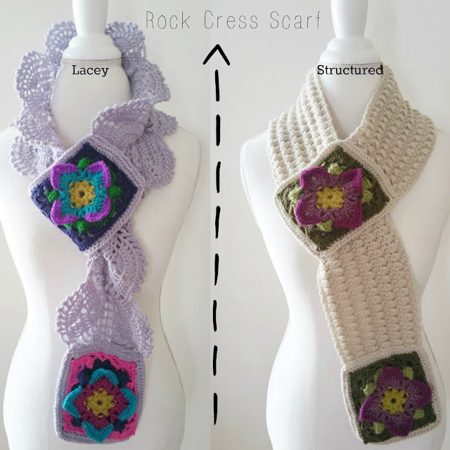 Rock Cress Scarves Crochet Patterns by Susan Carlson of Felted Button