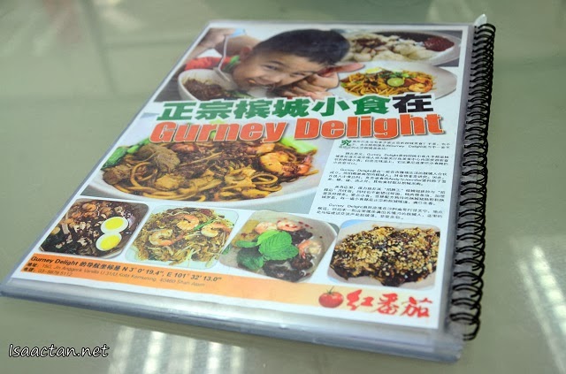 At the back of their menu, there was a short article promoting Gurney Delight Cafe.