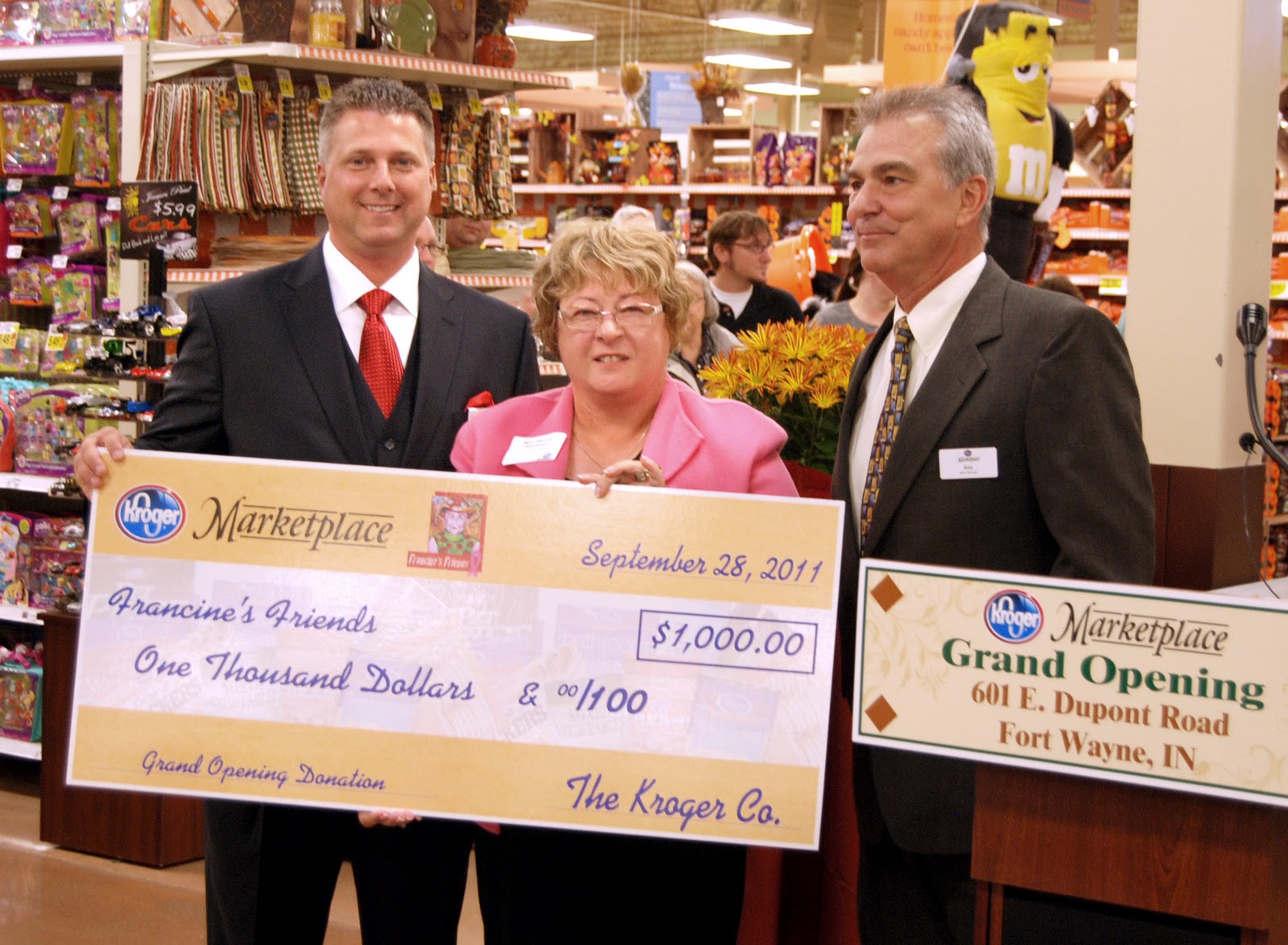 Francine s Friends Francine s Friends Receives Kroger Community Donation francine-s-friends-francine-s-friends-receives-kroger-community-donation