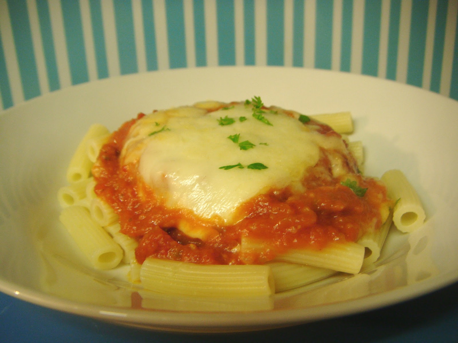 We Don't Eat Anything With A Face Vegetarian ChickenStyle 'Parmesan'