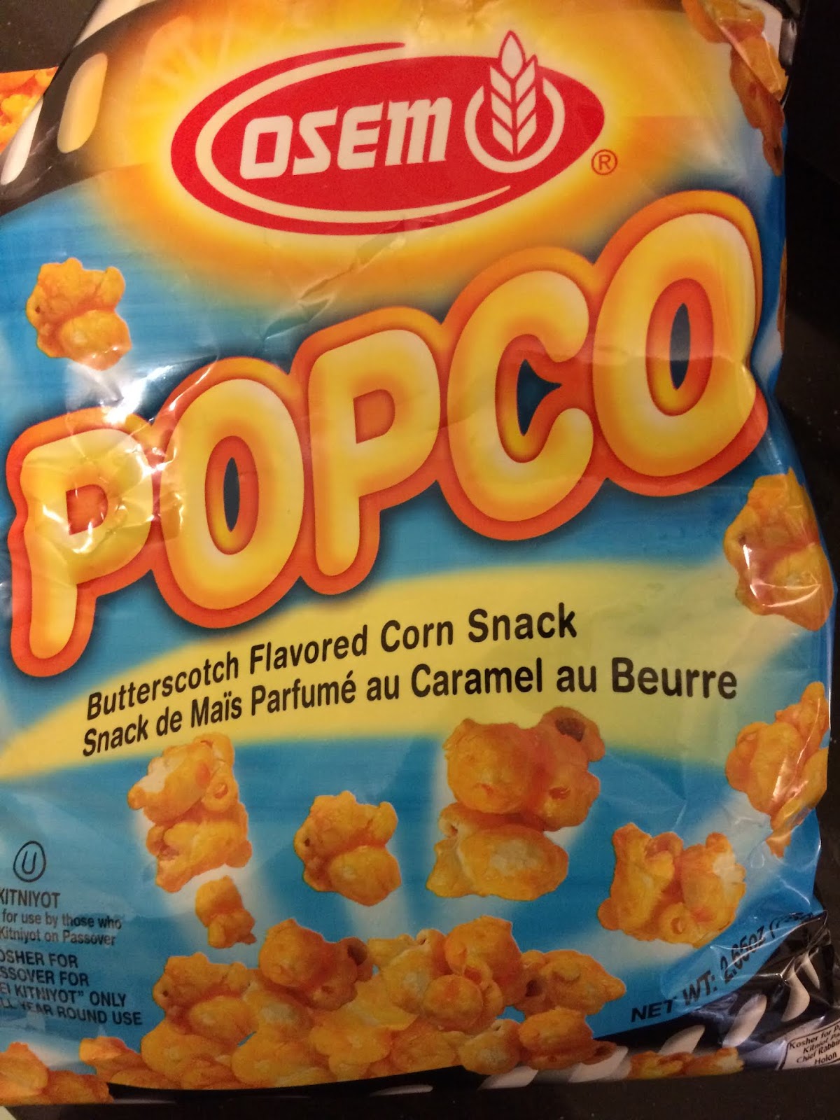 Cheeseburger Crisps & Other Stories: Osem Popco Butterscotch Corn