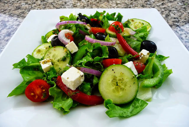 Greek Salad - Easy Cooking with Sandy