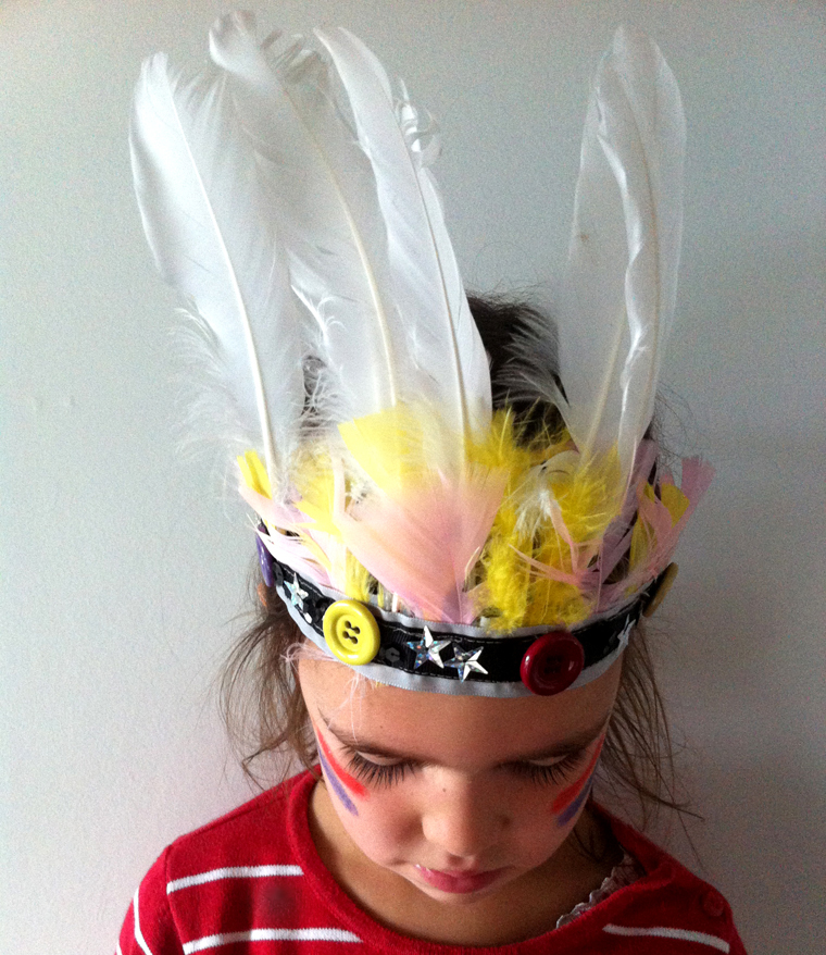 mima + moo DIY feather headdress