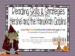 http://www.teacherspayteachers.com/Product/Reading-Skills-Strategies-Packet-inspired-by-Hershel-and-the-Hanukkah-Goblins-420632