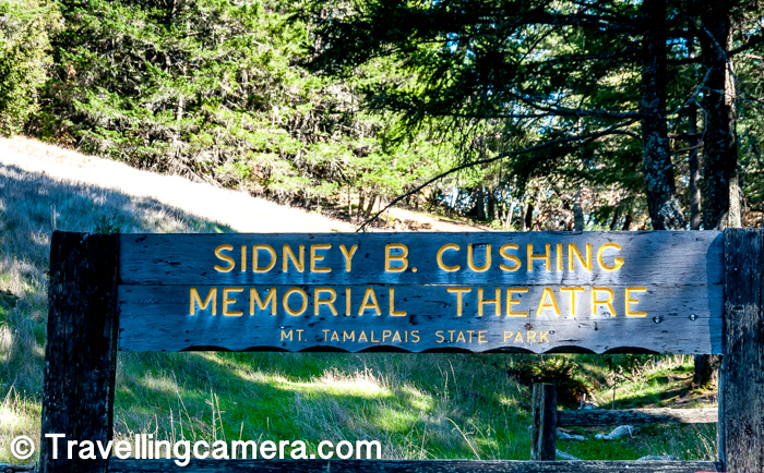While returning back from Mount Tamapais, we were heading towards Muir woods and Cushing Memorial Amphitheater comes on the way. This amphitheater has seating for 4000 people it seems, although I feel that it's a little exaggeration. 