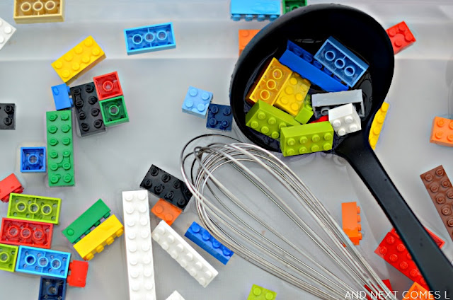 LEGO sensory soup - water play for kids from And Next Comes L