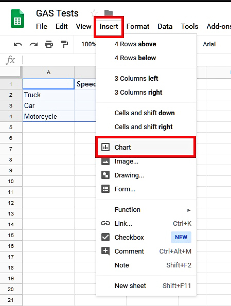 Insert Chart Insert Chart