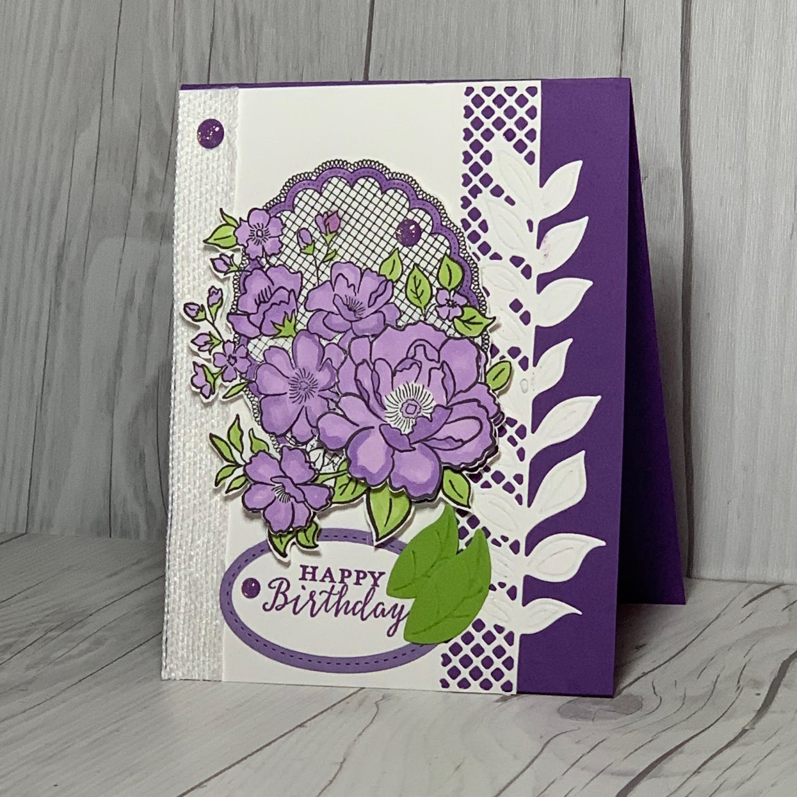 Stampin' Up! Lovely Lattice Stamp Set with Wonderful Floral Framelits