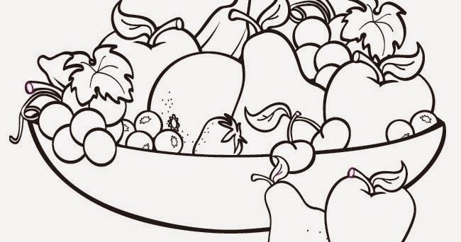 gambar mewarnai keranjang buah musimgugur
