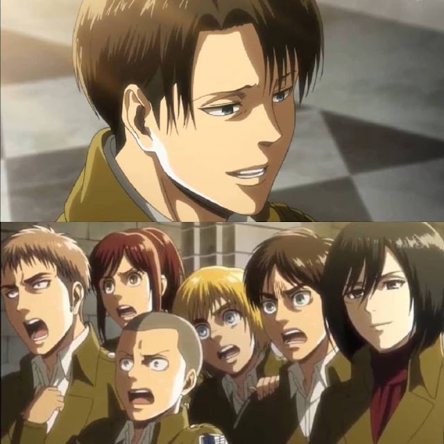 Levi Smiling - Attack On Titan Season 3 Episode 11 Bystander Levi Smiling - Attack On Titan Season 3 Episode 11 Bystander