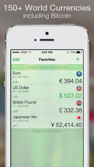Currency+ Free(Currency Exchange Rates Converter) also supports Bitcoin ...