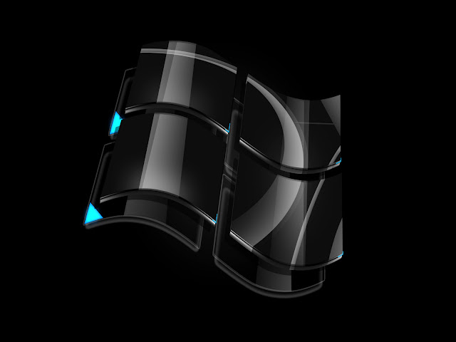 black windows vista logo wallpaper