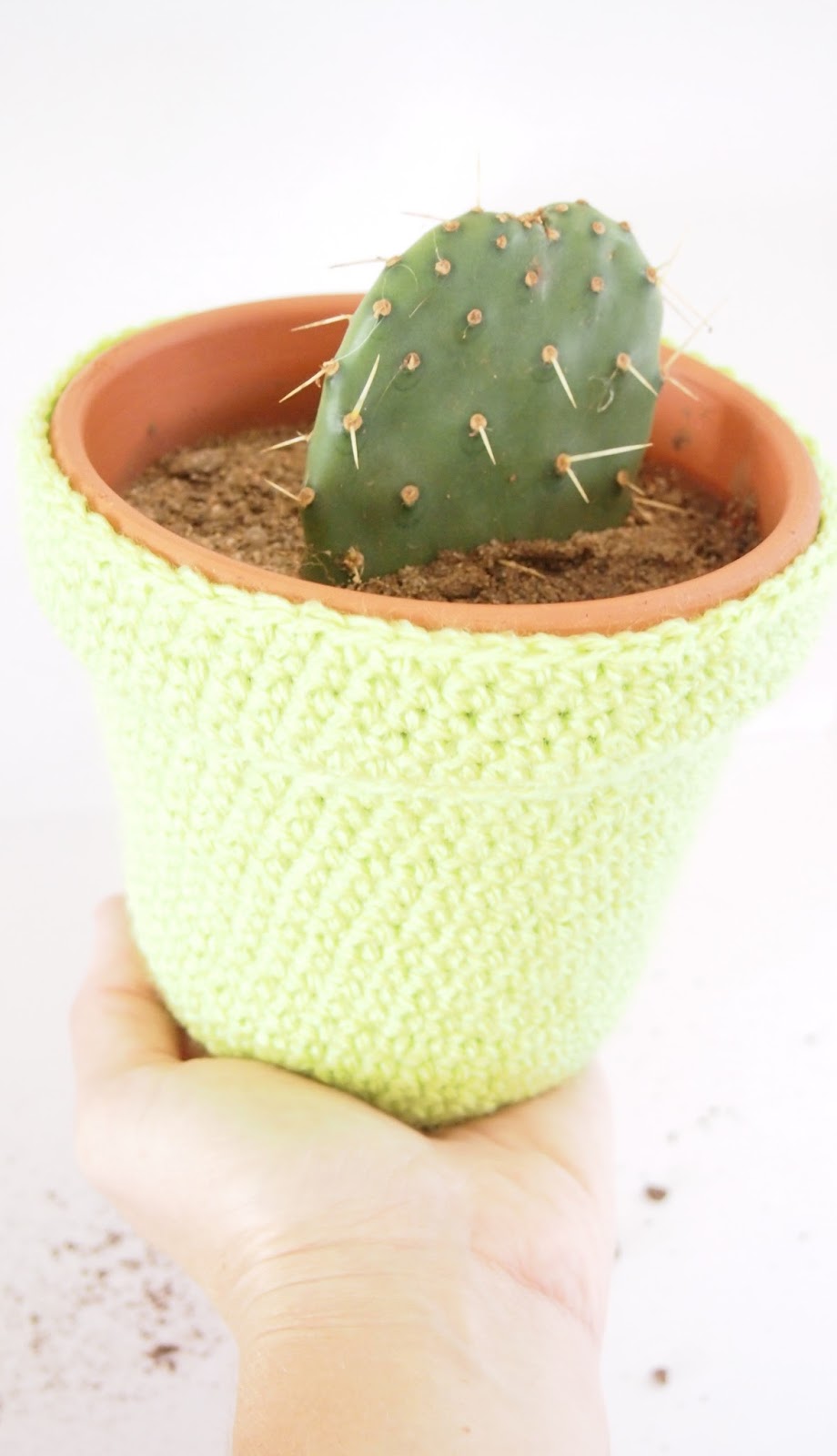 Sol de Noche {deco crochet} Crochet Plant Pot Cozy Free Pattern and