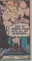 Then, with the ease that a man might throw a switch; Hawkman, throws a switch!