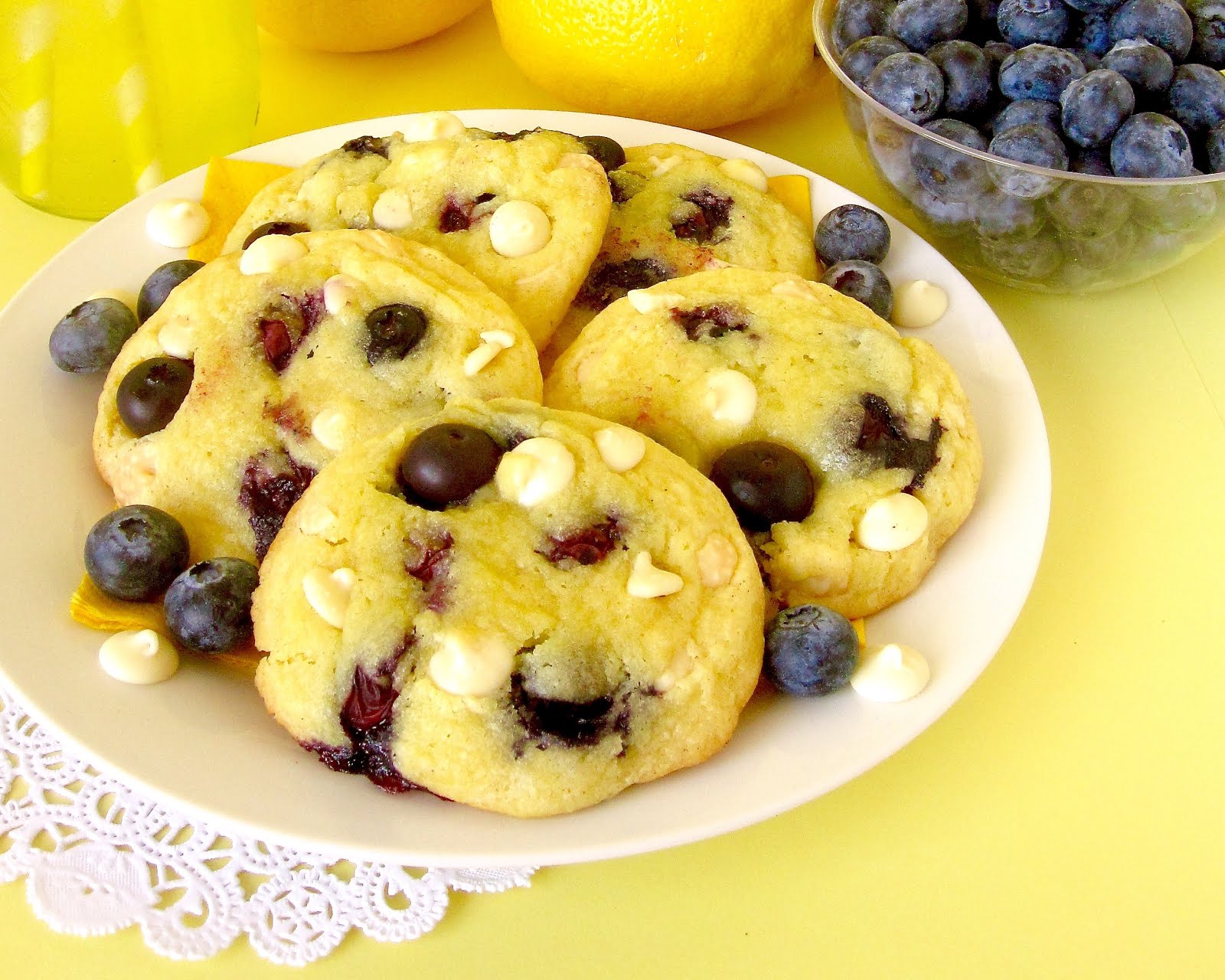 Lemon Blueberry White Chocolate Chip Cookies The Lindsay Ann