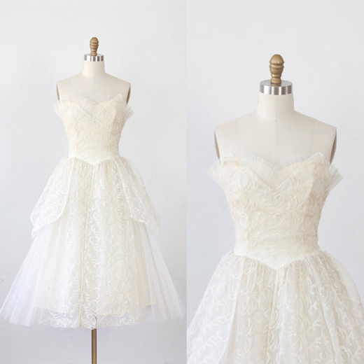 Vintage Clothing Blog | Vintage Wedding Dresses | Salvage Life: Cream ...