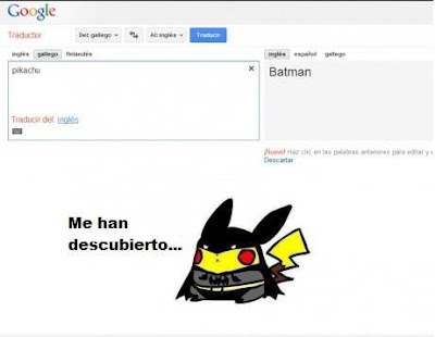 Pon Pikachu en el traductor de Google
