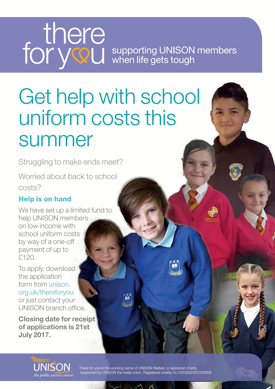 johns labour blog school uniform grants for unison members up to life form uniforms