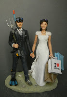 Cake topper : sub e patita dello shopping torta sposini sposa borse shopping sub cake topper originali orme magiche