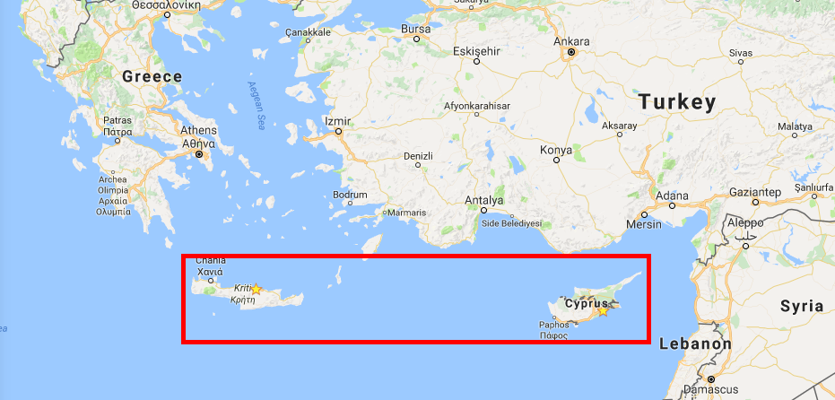 Crete And Cyprus Map Christopher's Expat Adventure: Crete And Cyprus Holiday