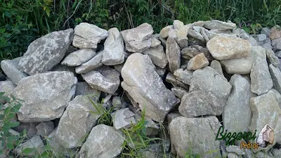 Pedra para parede de pedra, com pedra moledo, nesse tom de cor de pedra acinzentado, pedras com tamanhos variados. Pedra apropriadas para construção de paredes de pedra tipo duas faces.