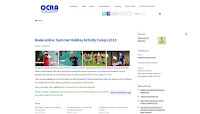 Image: OCRA web site activities booking page Image: OCRA web site activities booking page