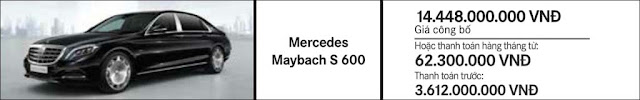 Giá xe Mercedes Maybach S650 2018 tại Mercedes Trường Chinh