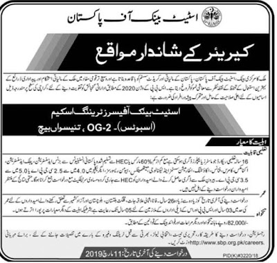 State Bank Of Pakistan Latest Jobs For Post OG-2 For Office Training Scheme | Apply Now State Bank Of Pakistan Latest Jobs For Post OG-2 For Office Training Scheme | Apply Now