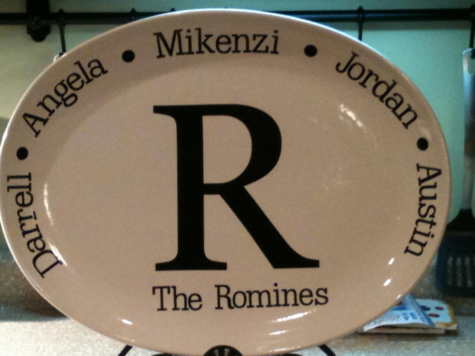 U Personalized Family Initial/Names Platter 35