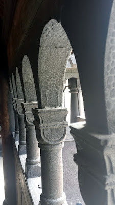 The stave church at the Norweigen Folk Museum.