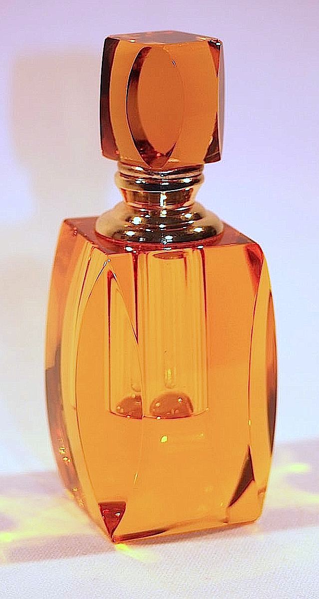 1960s amber glass A 1960s amber perfume bottle