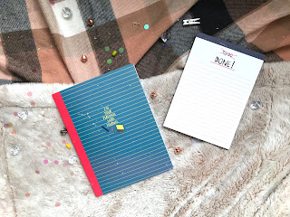Flatlay of notebooks from flying tiger