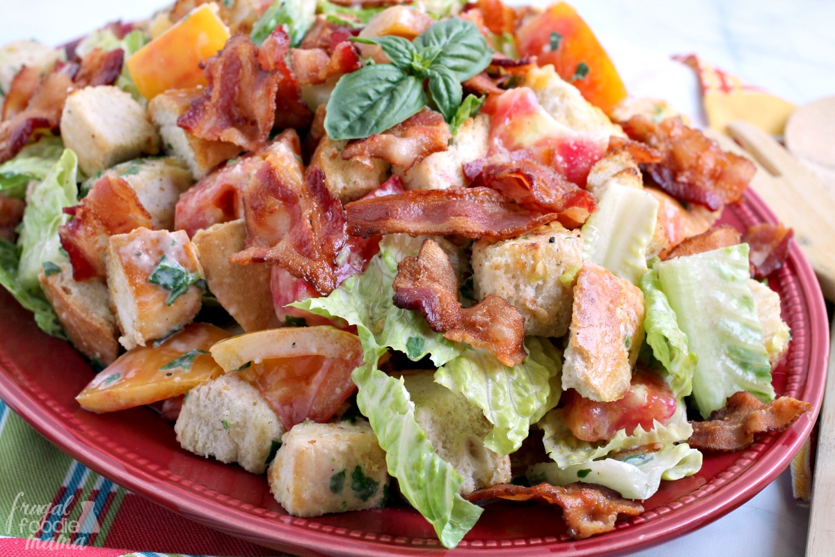 Frugal Foodie Mama: Basil BLT Panzanella Salad
