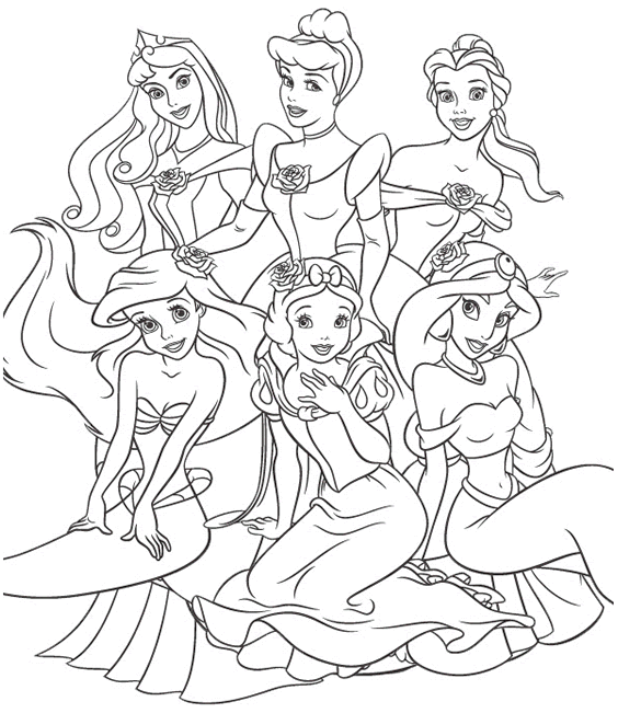 Ler e Colorir - Princesas Disney