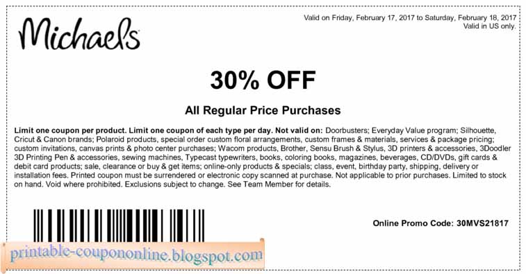 Michaels.com coupon code