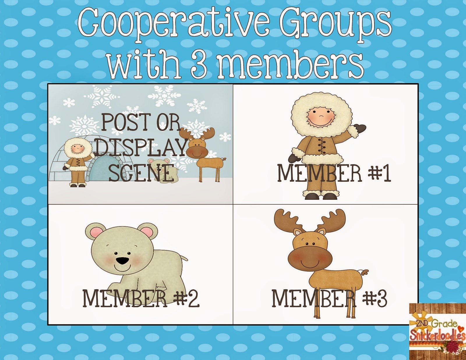 2nd Grade Snickerdoodles: Cooperative Grouping Cards {FREEBIE}