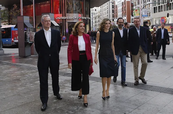 Queen Letizia attends final of FameLab España 2016 Scientific Monologues Contest held at the Cines Callao City Lights. Queen Letizia wore Nina Ricci top - Pre Fall 2016 Collection