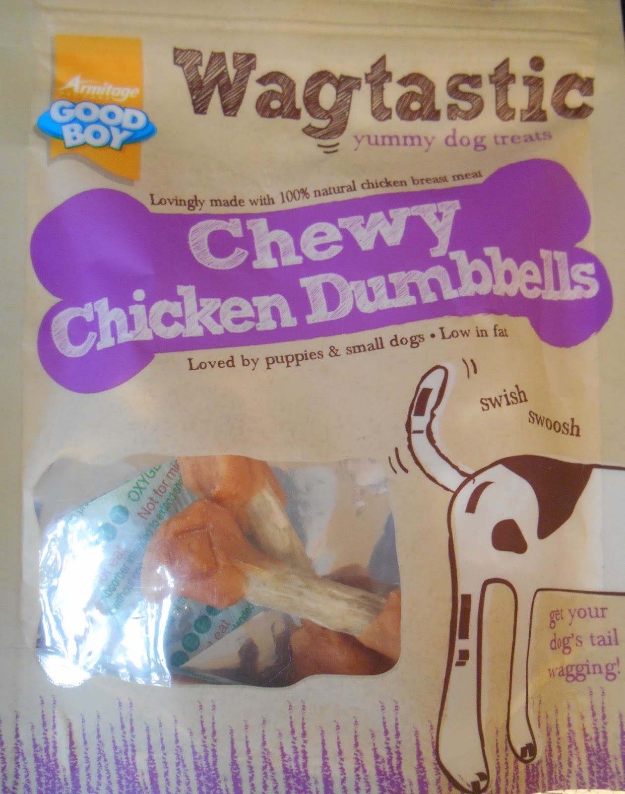 wagtastic chewy chicken dumbbells
