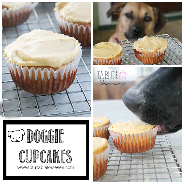 Peanut Butter Doggie Cupcakes • Table for Seven