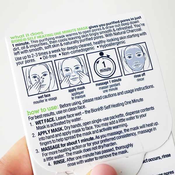 Drugstore Delight Biore Self Heating One Minute Mask Solo Lisa