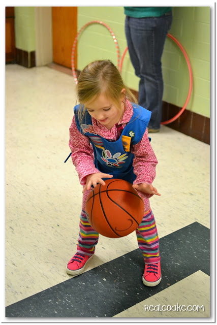 Girl Sports Night Troop Event with Girl Scout Activities and Ideas #GirlScouts #RealCoake